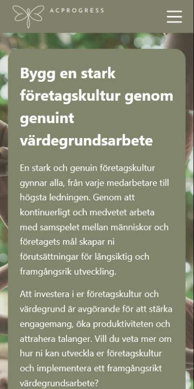 ACP Progress på mobil