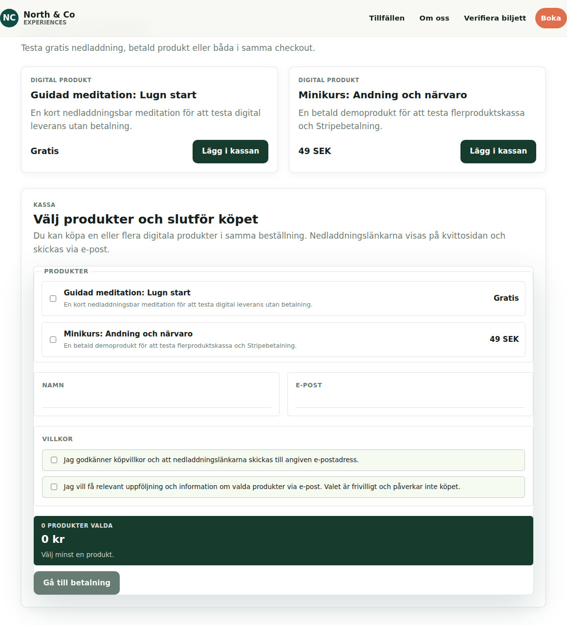 Förhandsvisning av planerade digitala produkter i version 2.0