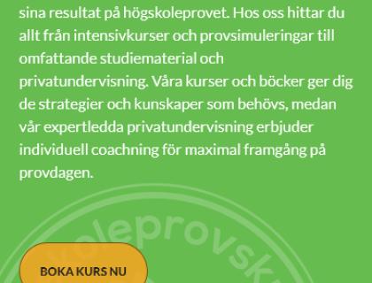 Högskoleprovskurser i mobil