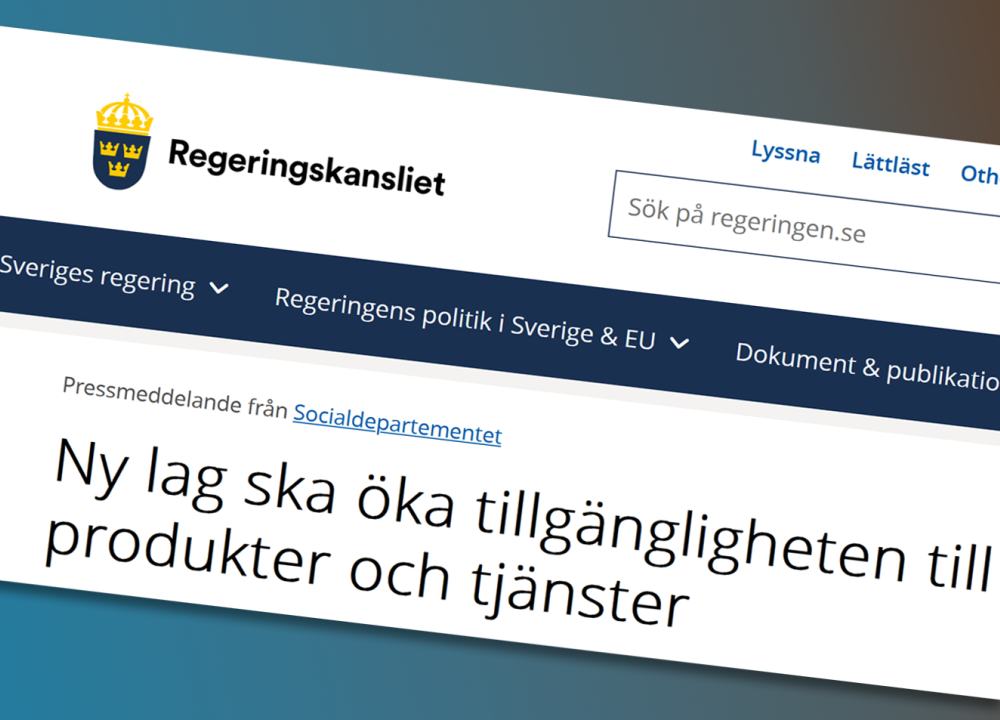 Ny lag om tillgänglighet på gång
