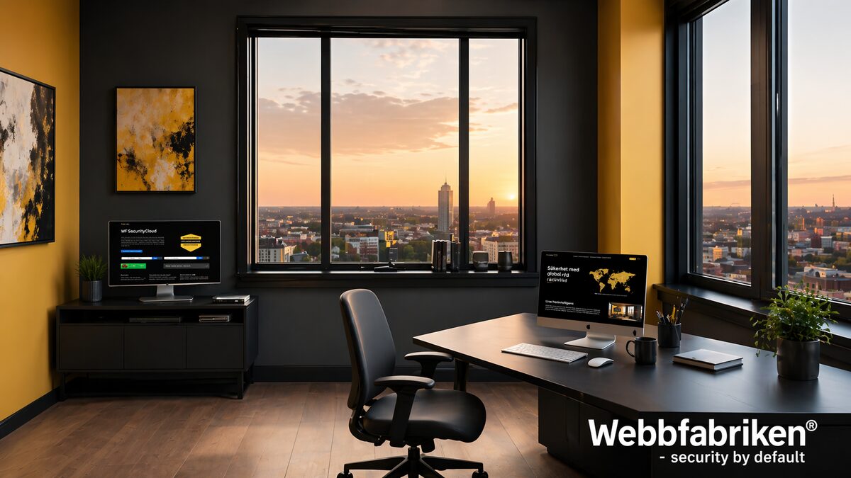 WF SecurityCloud™ interface in Swedish office environment