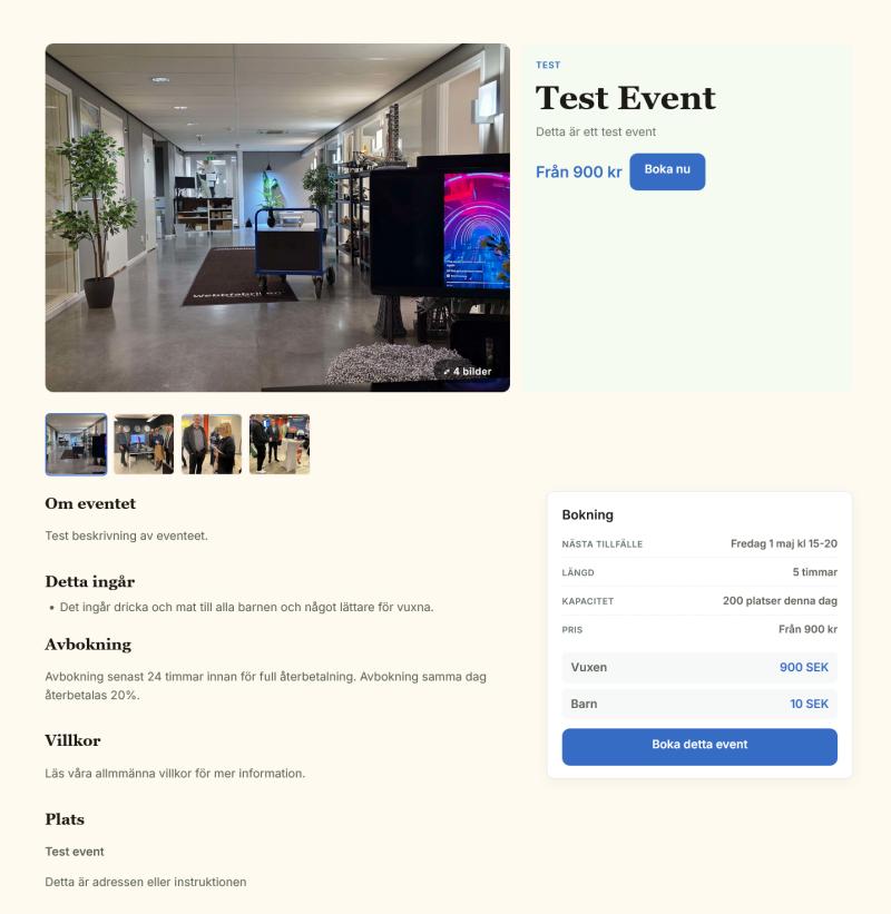 WF EasyBooking event grid frontend