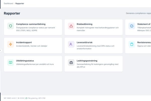 AI-genererade ISMS-rapporter